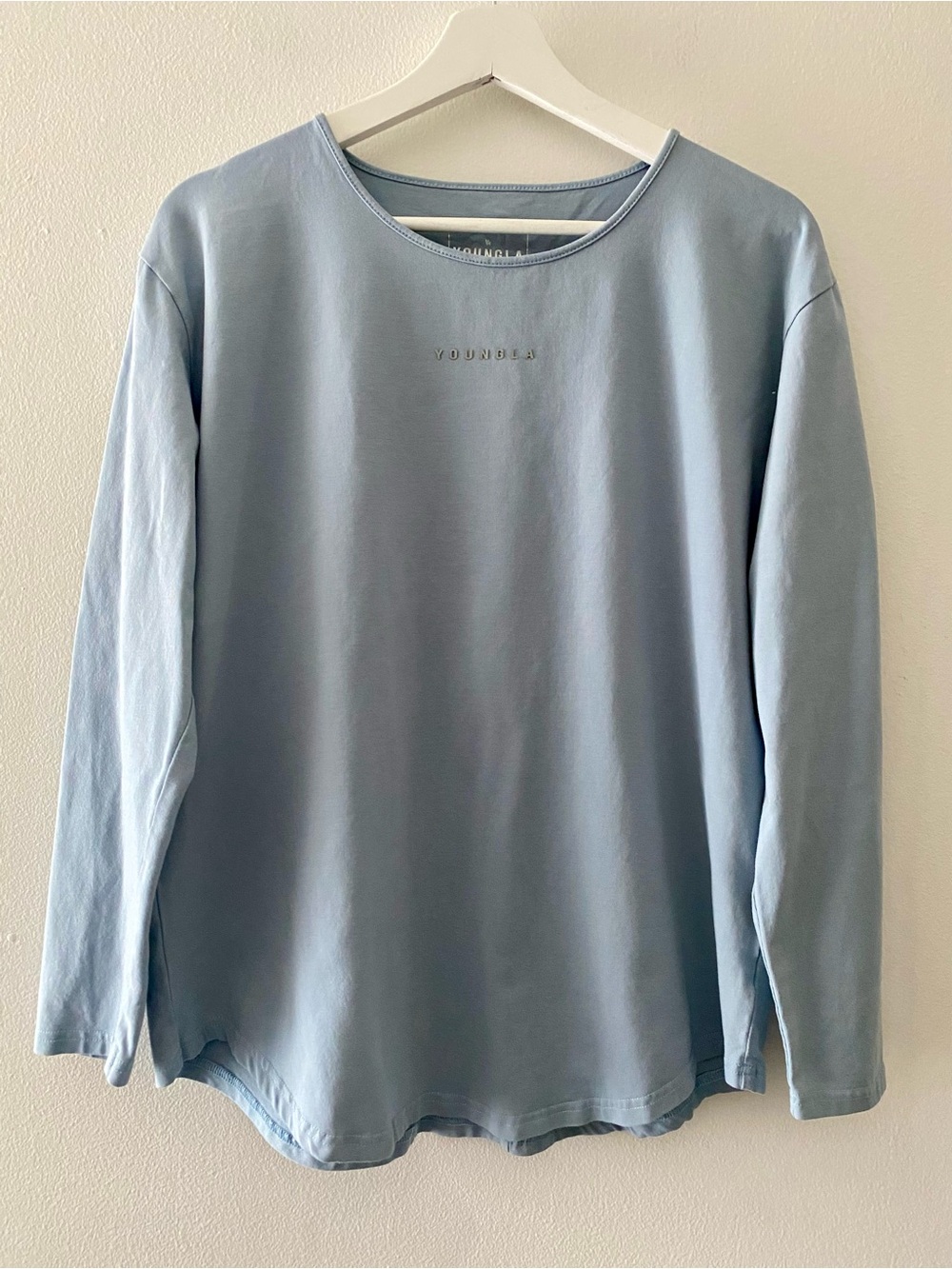 YoungLA Men's Long Sleeve Crewneck Shirt - Dusty Blue